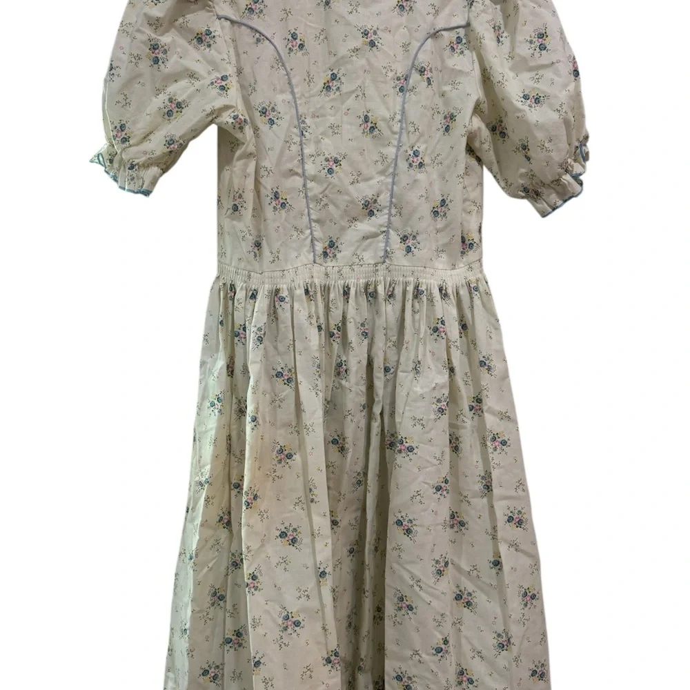 Vintage Dirndl Aus Bayern Dress With Blue Apron - Picture 3 of 5